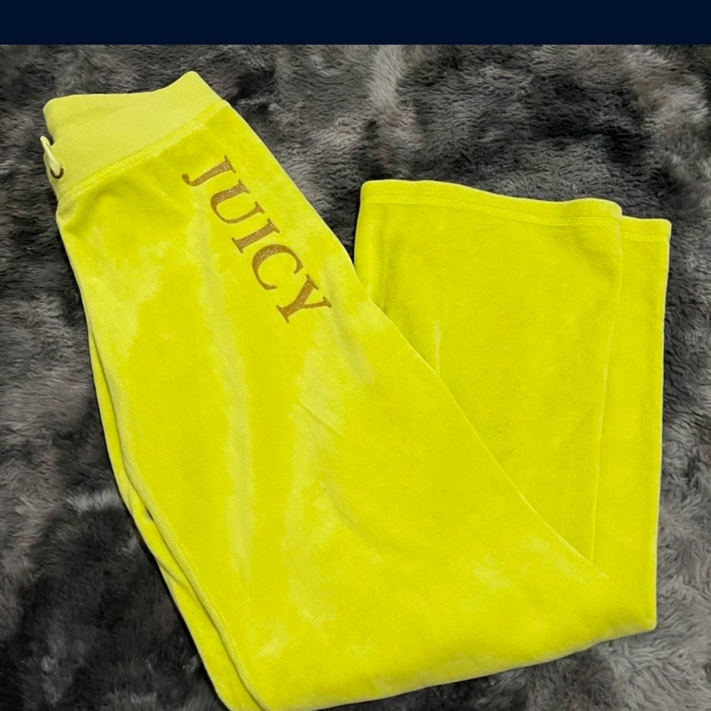 Juicy Couture Yellow Velour Pants